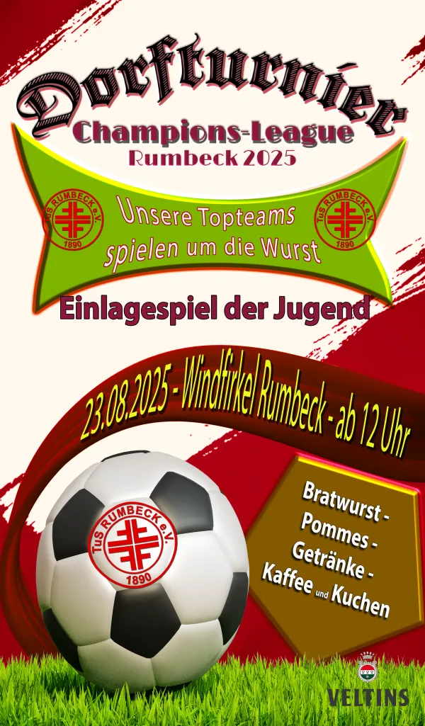 Save the Date - Dorfturnier rumbeck 2025 Champions-League