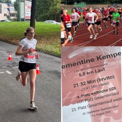 Clementine erreicht Platz 4 bei den FLVW-Straßenlaufmeisterschaften über 5 km