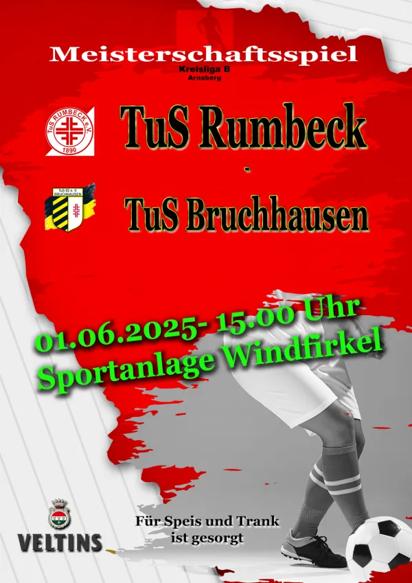 Saisonabschluß - Rumbeck empfängt im letzten Spiel Bruchhausen