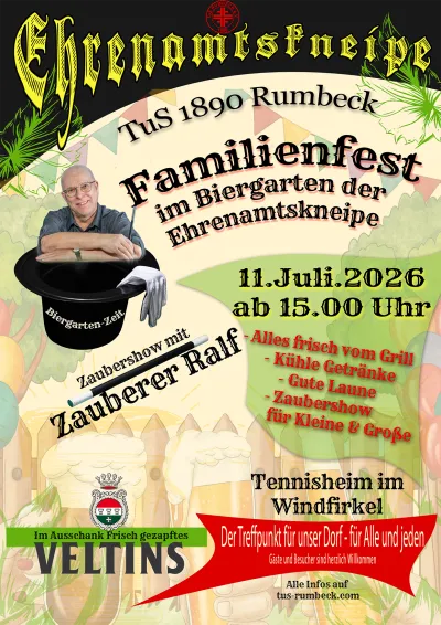 Familienfest, Zauberei und Biergarten-Stimmung: Die Ehrenamtskneipe lädt ein