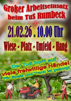 TuS Rumbeck macht Frühjahrsputz und sucht Helfer